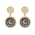 Moon and Star Dangle Earrings - Che Cose Belle