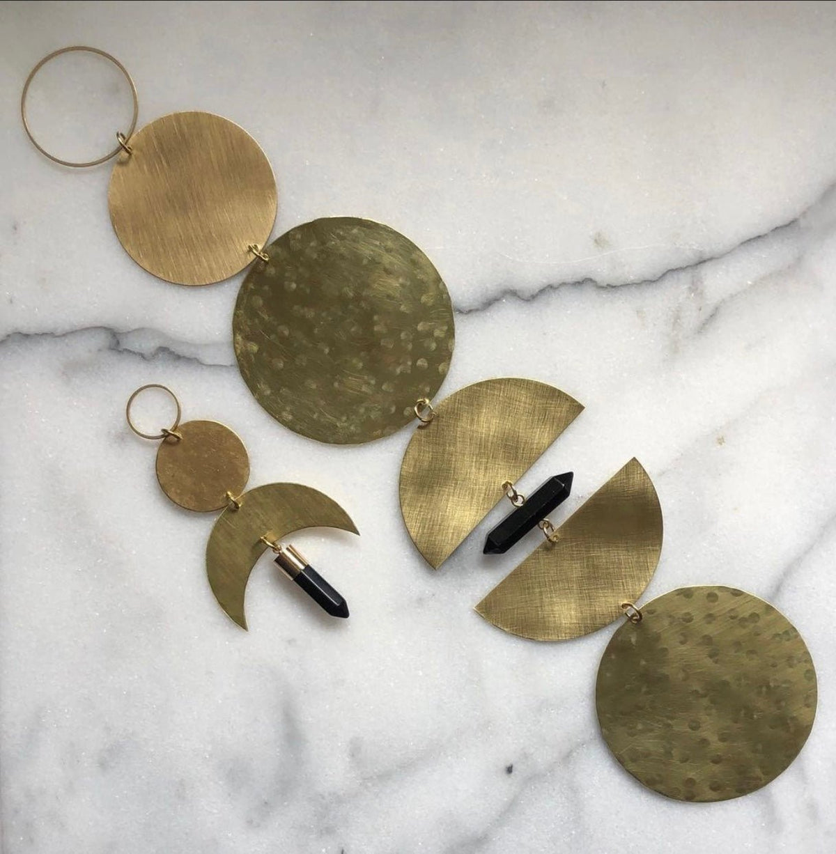 Moon Drop Ornament With Quartz Crystal - Che Cose Belle