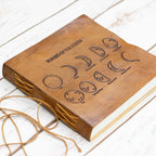 Moon Phases 7x7 Artists Embossed Leather Journal - Che Cose Belle