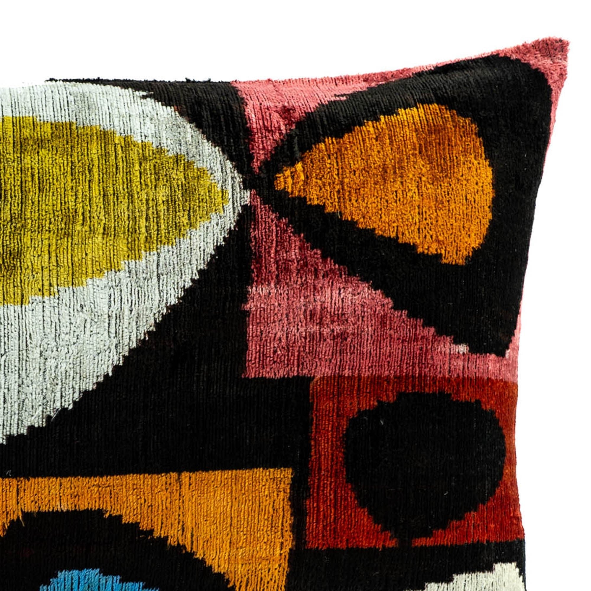 Moonlight Silk Velvet Ikat Throw Pillow Cover, 16 X 24 - Che Cose Belle