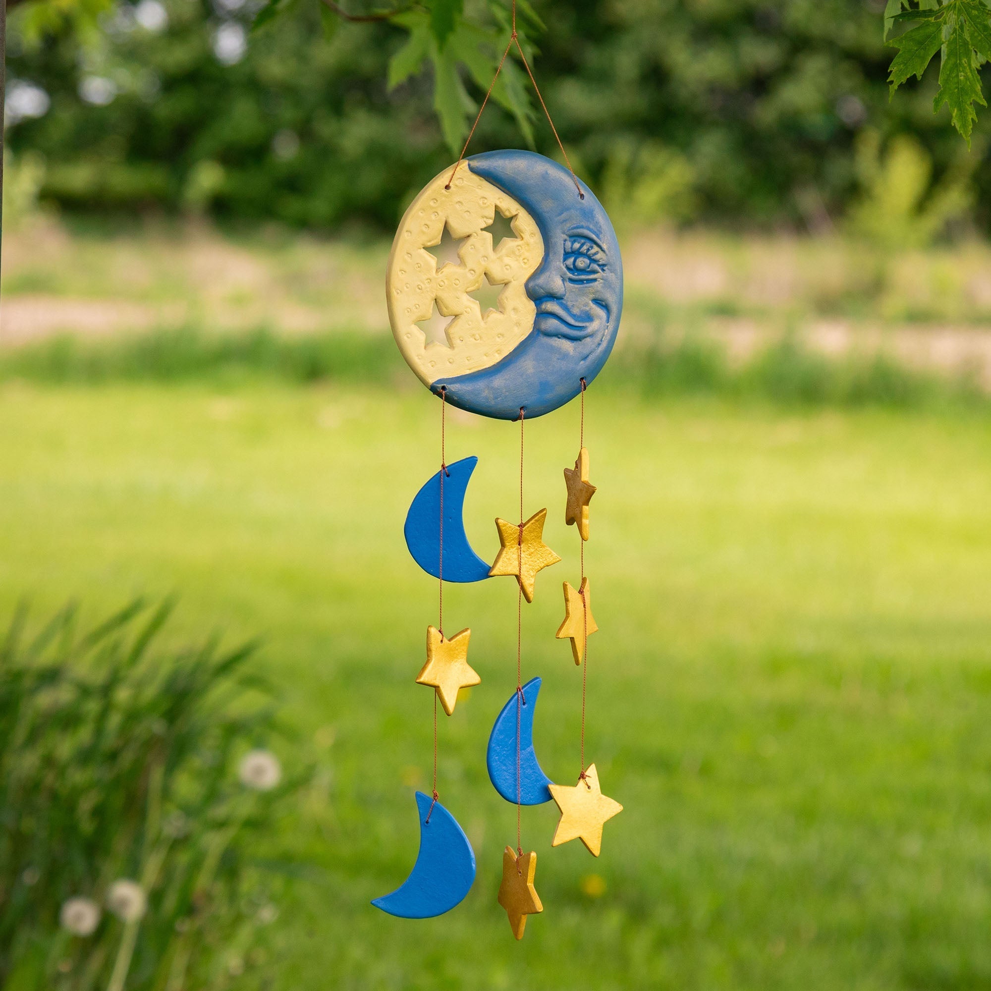 Moonlight & Stars Ceramic Wind Chime - Che Cose Belle