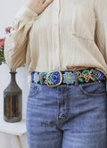 Moonlit Garden Embroidered Belt - Che Cose Belle