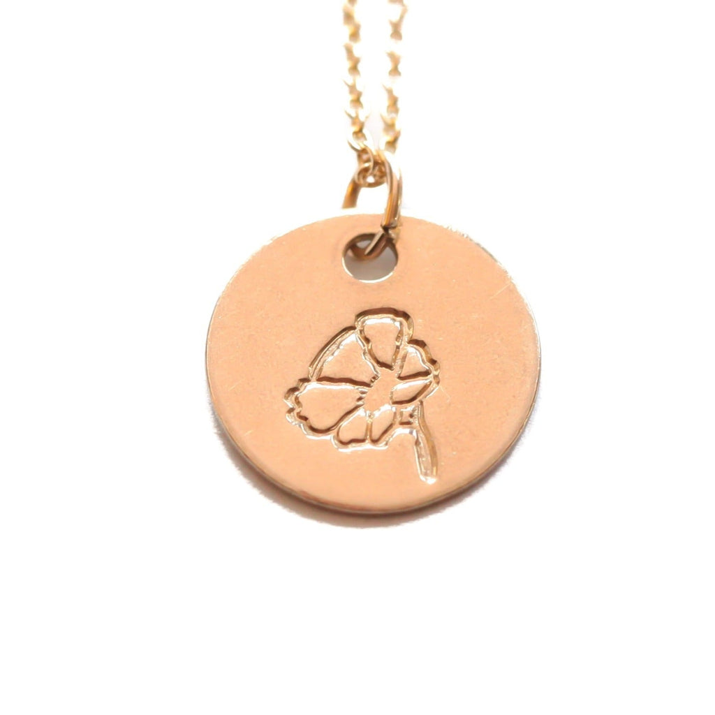 Morning Glory Birth Flower Necklace for September - Che Cose Belle