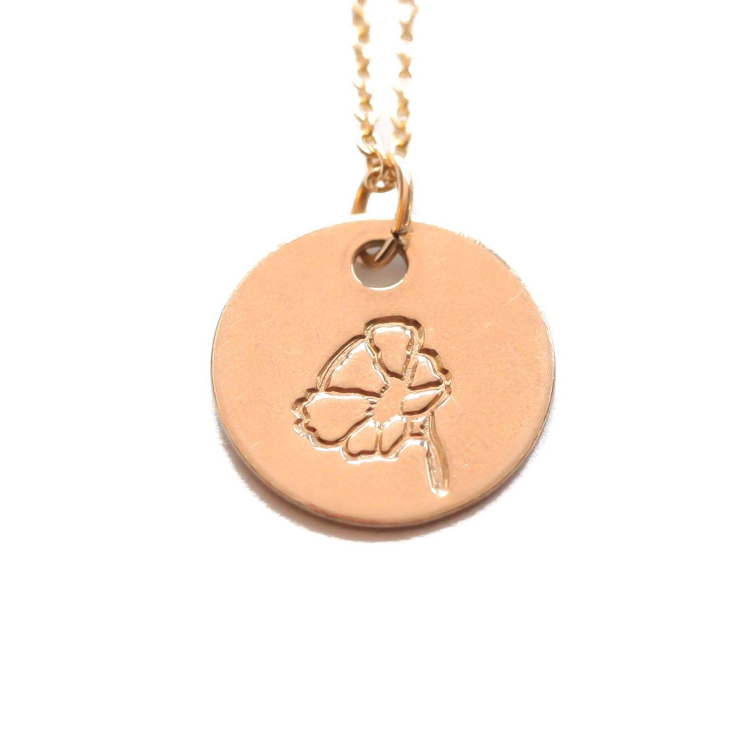 Morning Glory Birth Flower Necklace for September - Che Cose Belle