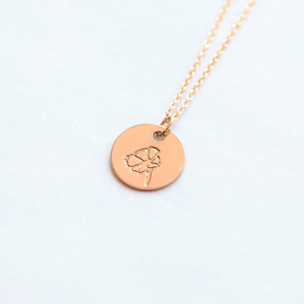 Morning Glory Birth Flower Necklace for September - Che Cose Belle