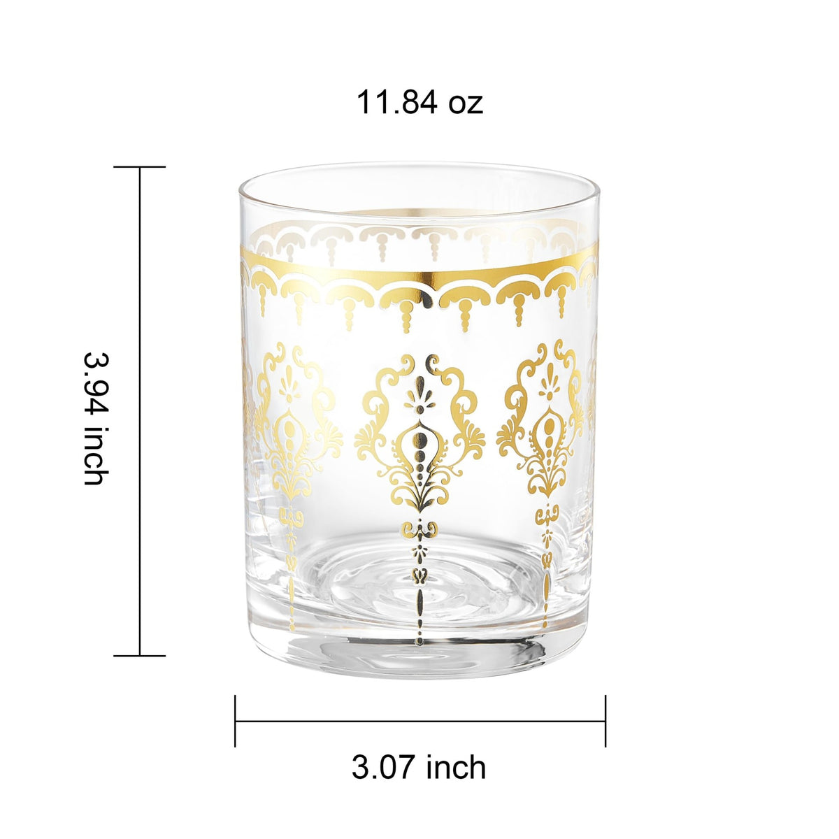 Moroccan Whiskey & Cocktail Tumbler Glass | Clear | Set of 2 - Che Cose Belle