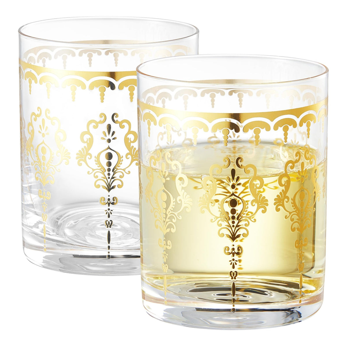 Moroccan Whiskey & Cocktail Tumbler Glass | Clear | Set of 2 - Che Cose Belle