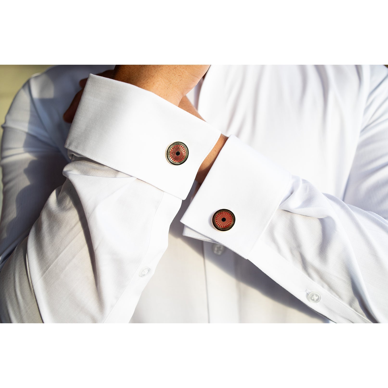 Mosaic Floor Round Cuff Links - Che Cose Belle