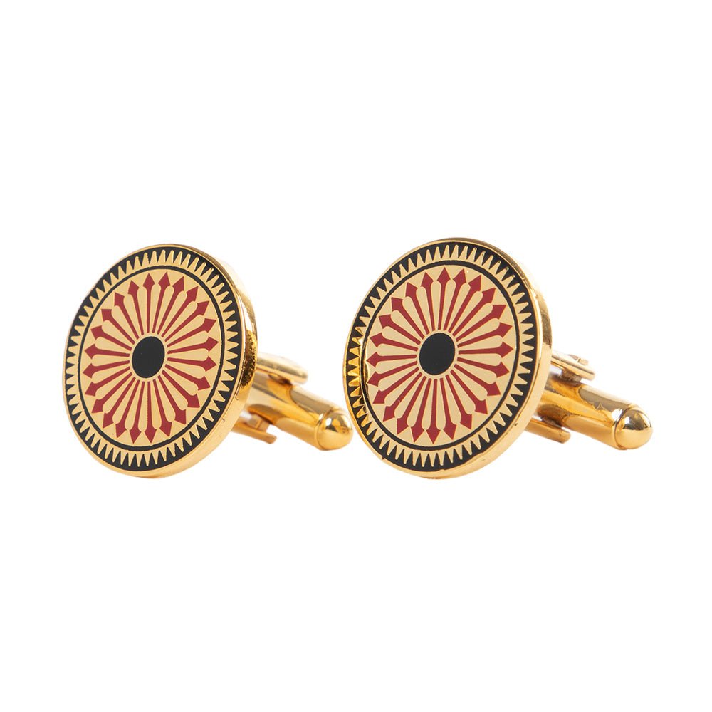 Mosaic Floor Round Cuff Links - Che Cose Belle