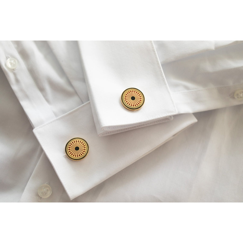 Mosaic Floor Round Cuff Links - Che Cose Belle