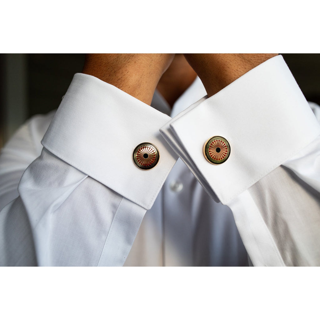 Mosaic Floor Round Cuff Links - Che Cose Belle