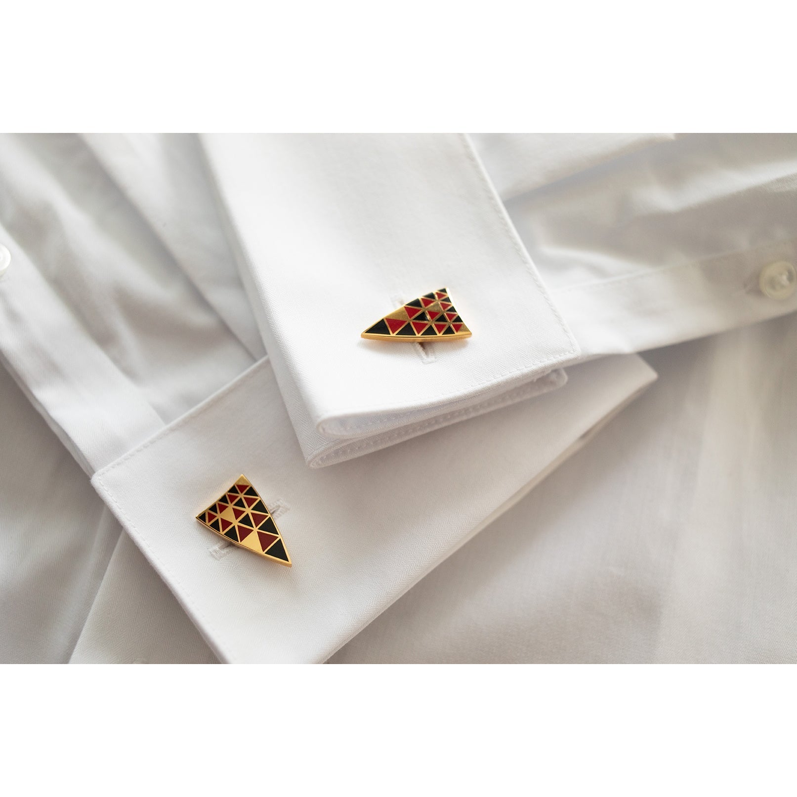 Mosaic Floor Triangle Cuff Links - Che Cose Belle