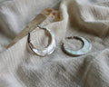 Mother Pearl Hoops Silver - Che Cose Belle