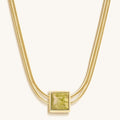 Motivate & Inspire - Peridot Evil Eye August Birthstone Necklace - Che Cose Belle
