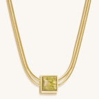 Motivate & Inspire - Peridot Evil Eye August Birthstone Necklace - Che Cose Belle
