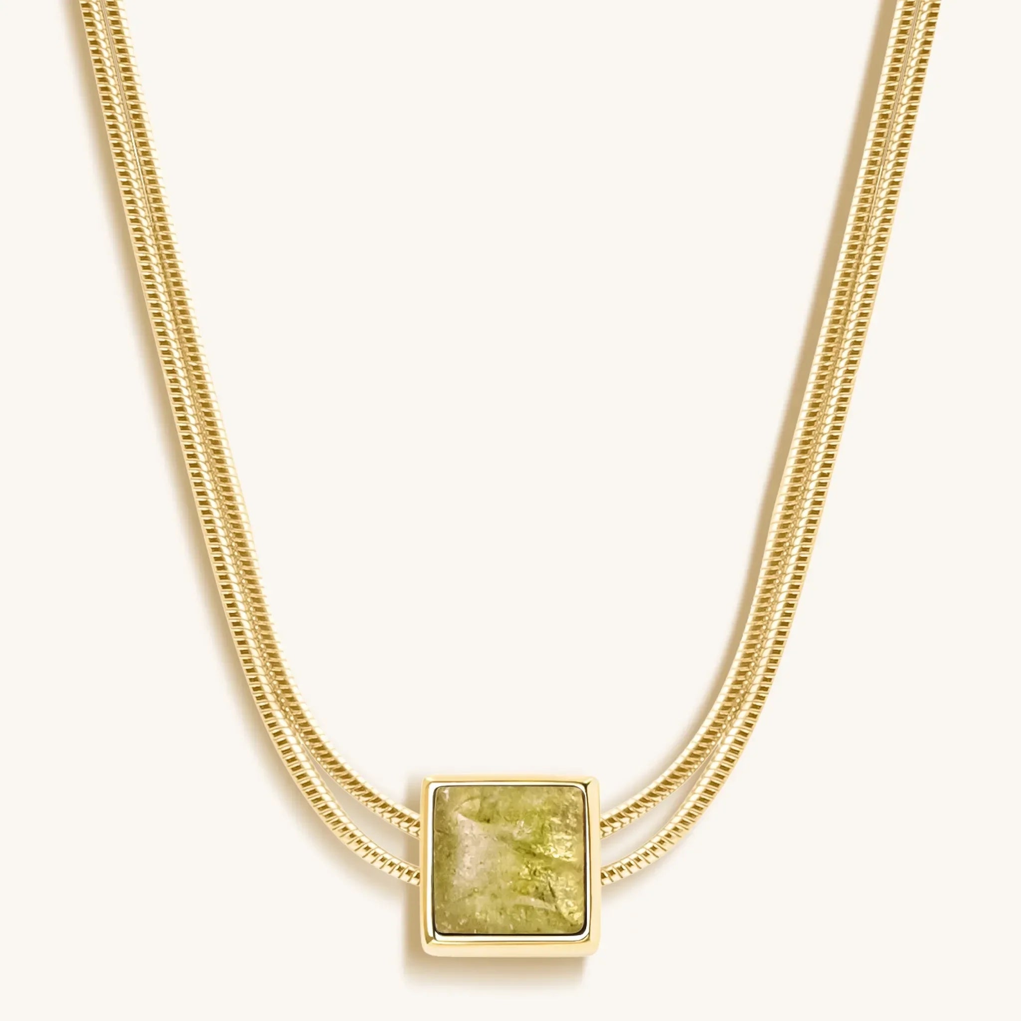 Motivate & Inspire - Peridot Evil Eye August Birthstone Necklace - Che Cose Belle