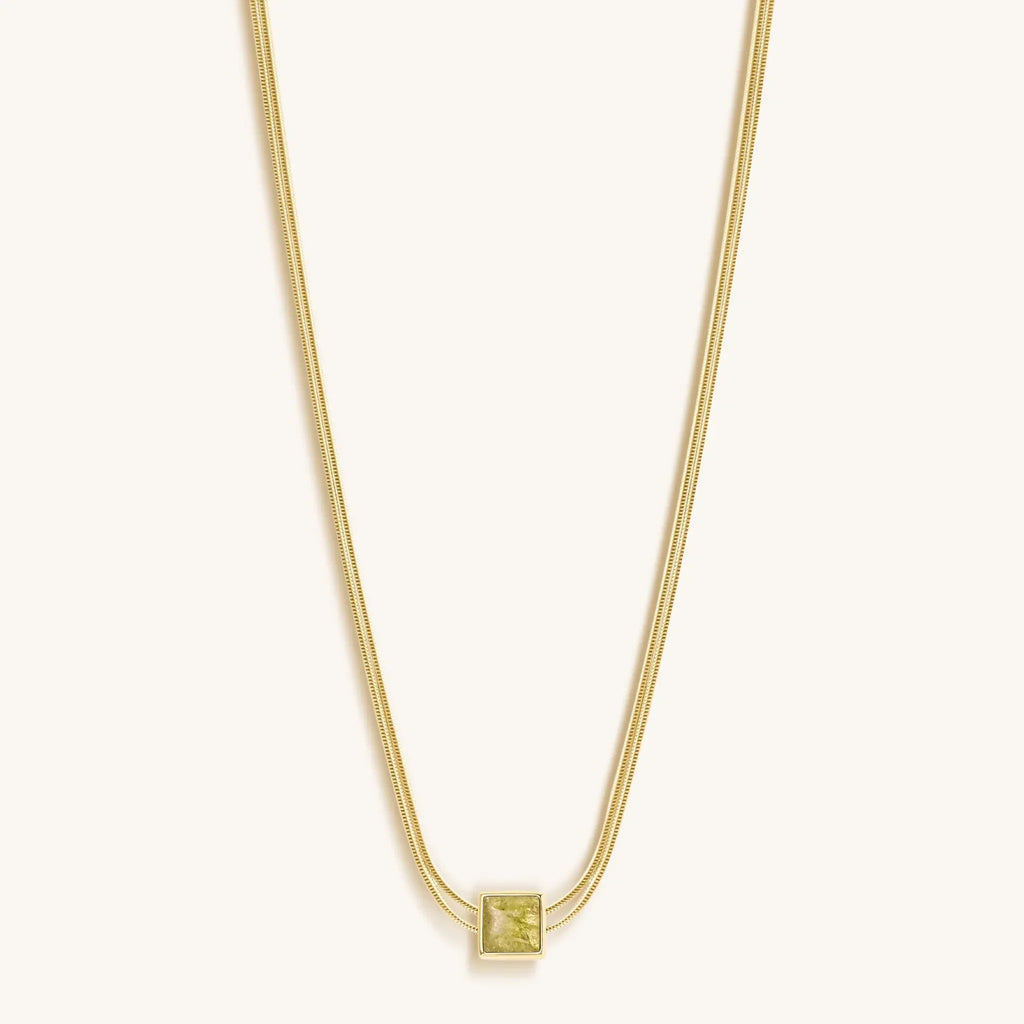 Motivate & Inspire - Peridot Evil Eye August Birthstone Necklace - Che Cose Belle