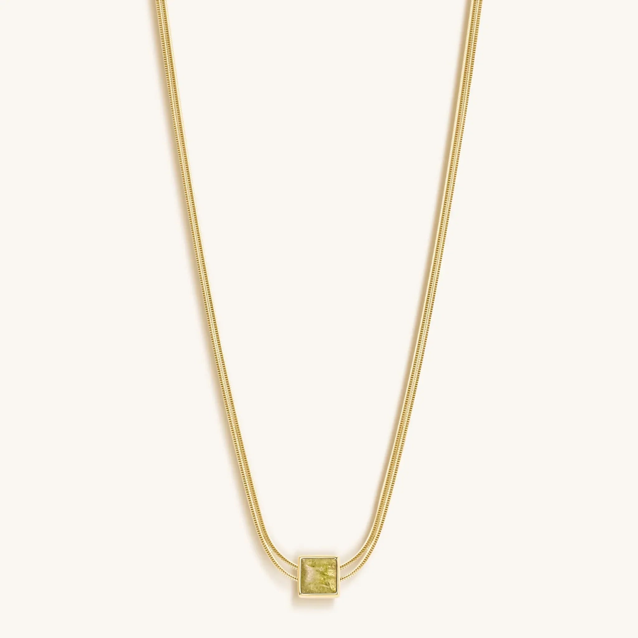 Motivate & Inspire - Peridot Evil Eye August Birthstone Necklace - Che Cose Belle
