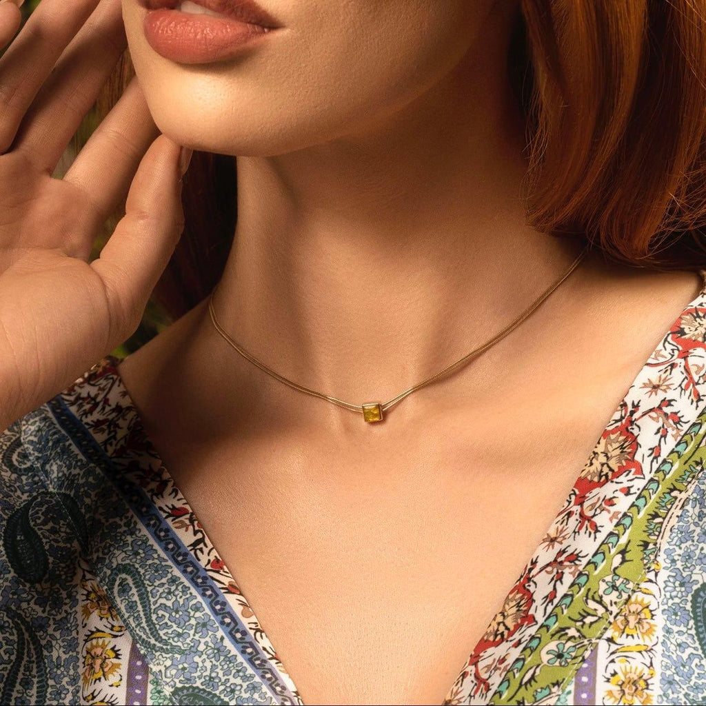 Motivate & Inspire - Peridot Evil Eye August Birthstone Necklace - Che Cose Belle