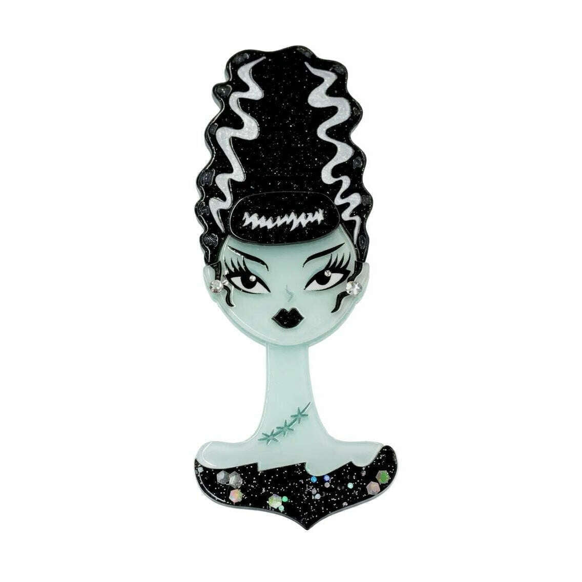 Mrs. Midnight Spooky Doll Brooch by Miss Fluff x Lipstick & Chrome - Che Cose Belle