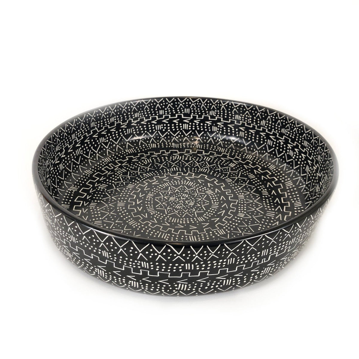 Mud Cloth Black Bowl - 12" - Che Cose Belle