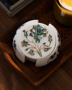 Mughal Multicolored Inlay Coaster Set - Che Cose Belle