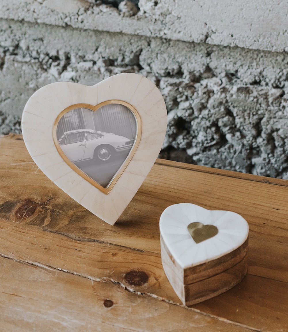 Mukhendu Heart 3x3 Cream Picture Frame - Handmade - Che Cose Belle