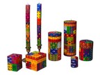 Multi Color Ethnic Painted Candles - Che Cose Belle