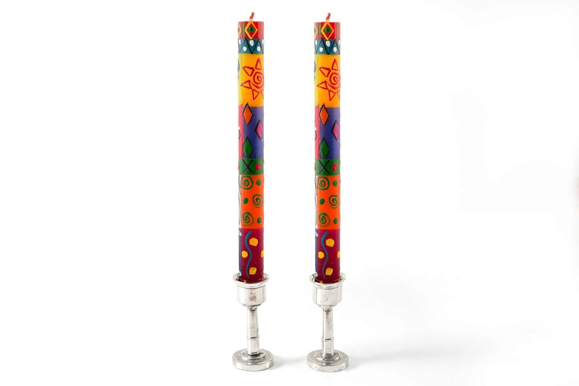Multi Color Ethnic Painted Candles - Che Cose Belle