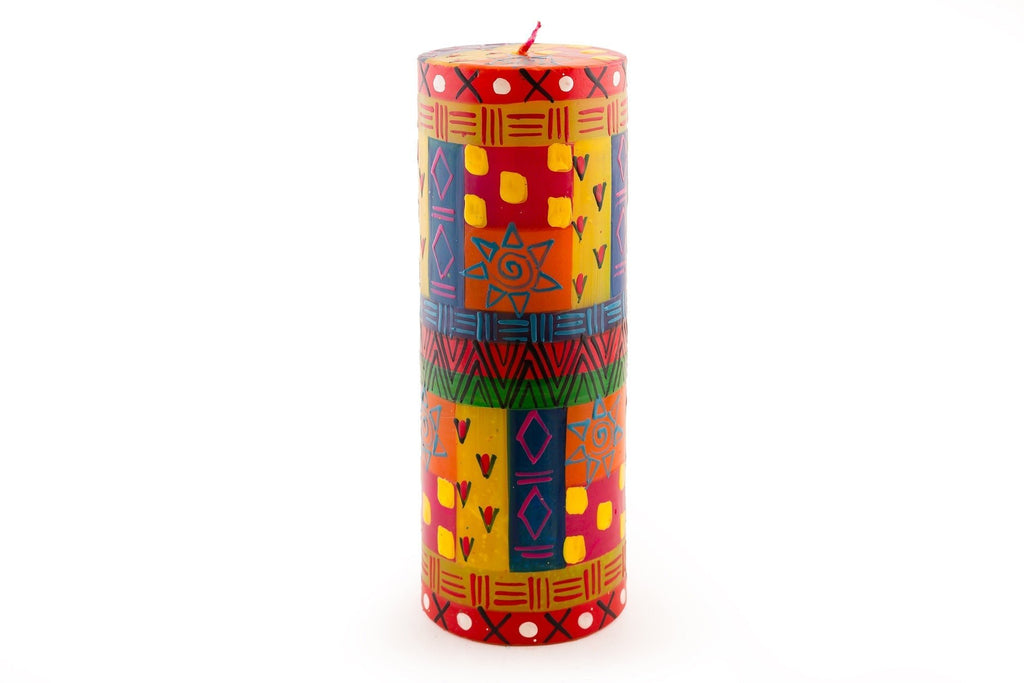 Multi Color Ethnic Painted Candles - Che Cose Belle