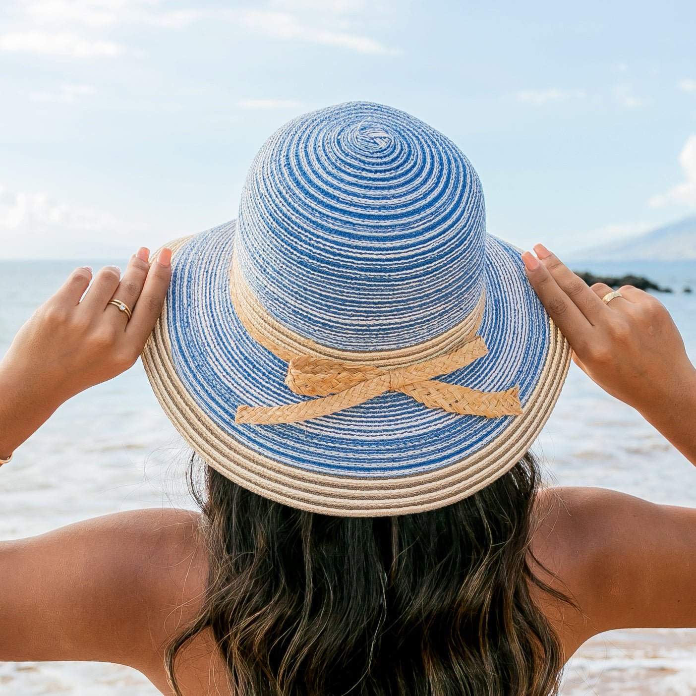 Multi - Stripe Bow Accent Sunhat - Che Cose Belle