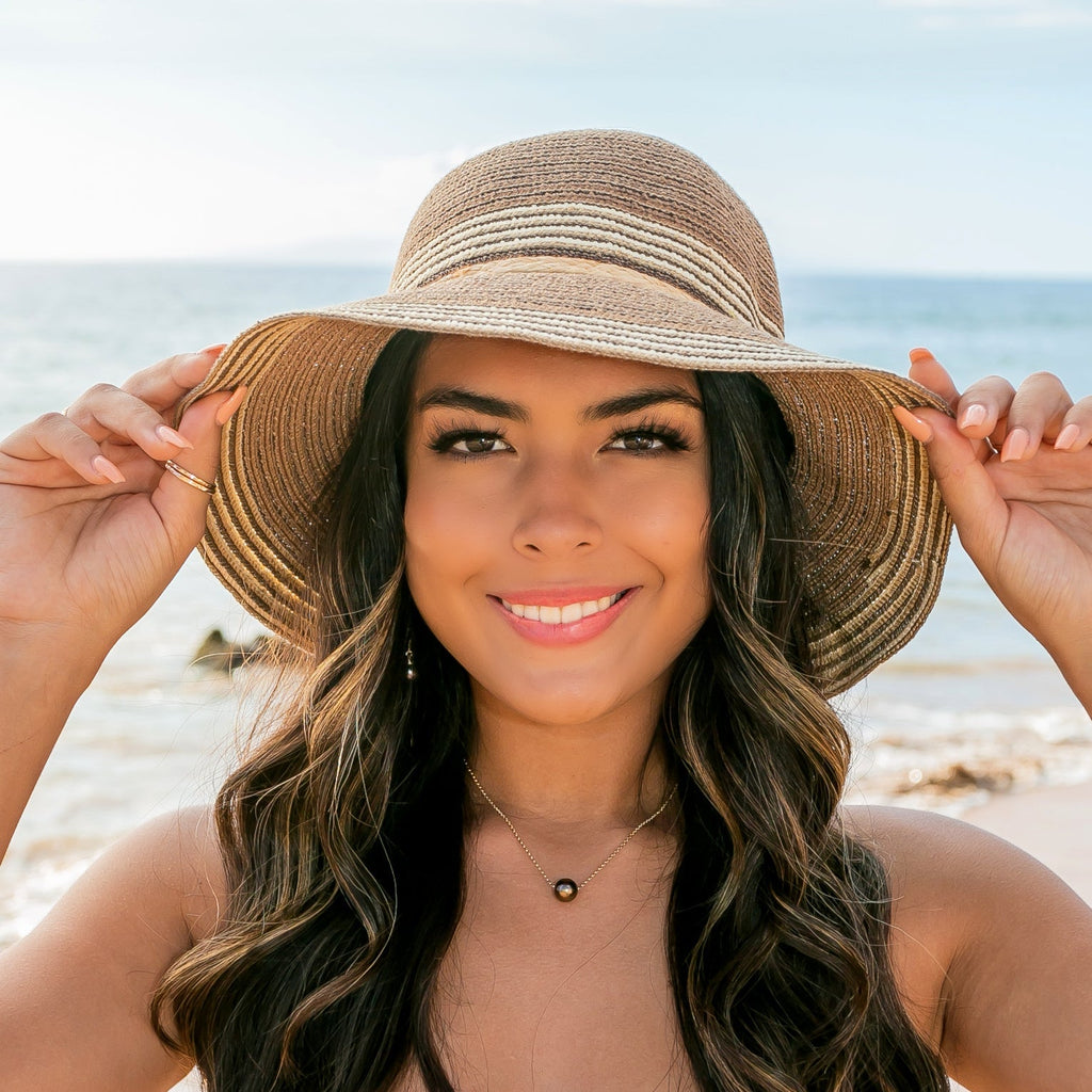 Multi - Stripe Bow Accent Sunhat - Che Cose Belle