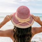 Multi - Stripe Bow Accent Sunhat - Che Cose Belle