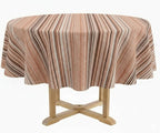 Striped Round Tablecloth - Cotton