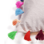 Multicolor Tassel Cotton Pillow Cover - Thailand - Che Cose Belle
