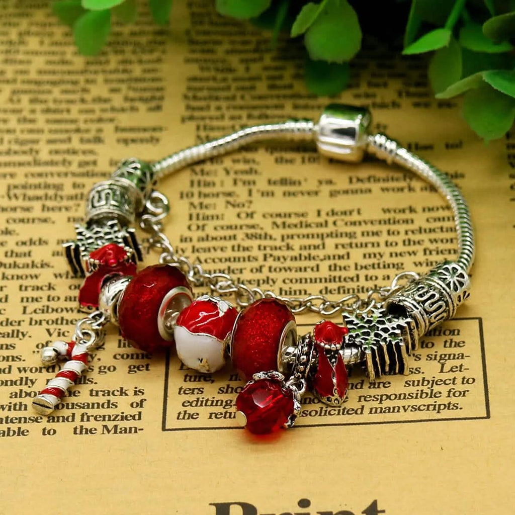 Murano and Swarovski Crystal Christmas Bracelet - Che Cose Belle