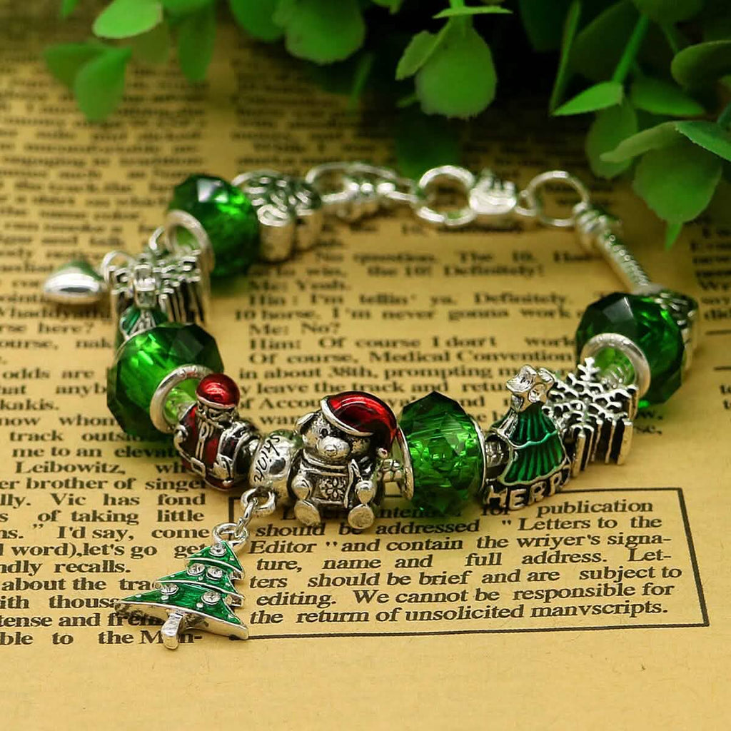 Murano and Swarovski Crystal Christmas Bracelet - Che Cose Belle