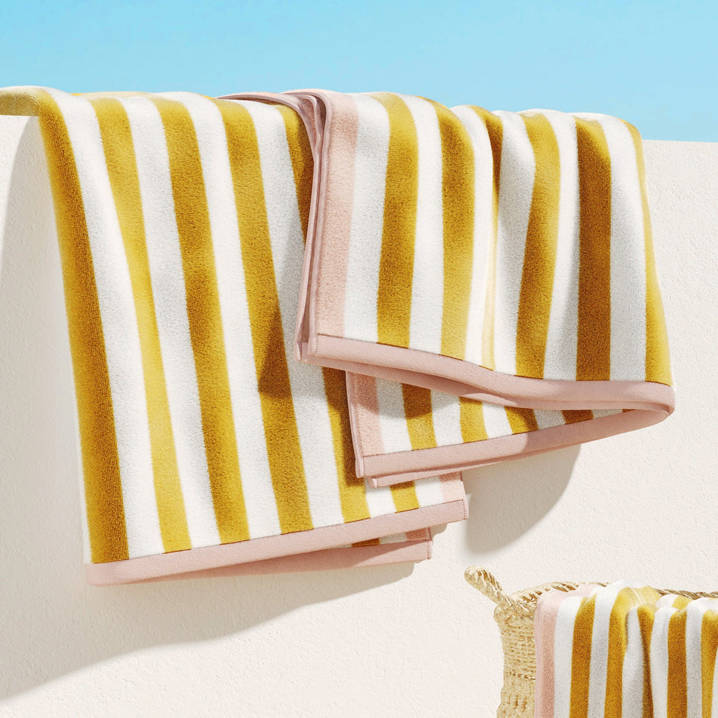 Oversized Striped Border Cabana Beach Towel - Santa Cruz