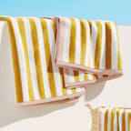 Oversized Striped Border Cabana Beach Towel - Santa Cruz