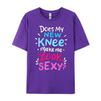 My New Knee Gift Funny Knee Replacement Surgery Joke Black Graphic Tees Men's Clothing Easter Sunday - Che Cose Belle