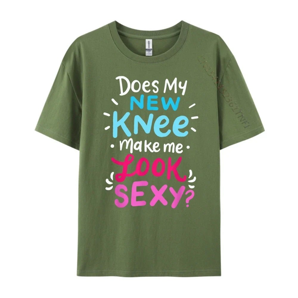 My New Knee Gift Funny Knee Replacement Surgery Joke Black Graphic Tees Men's Clothing Easter Sunday - Che Cose Belle