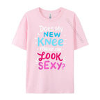 My New Knee Gift Funny Knee Replacement Surgery Joke Black Graphic Tees Men's Clothing Easter Sunday - Che Cose Belle