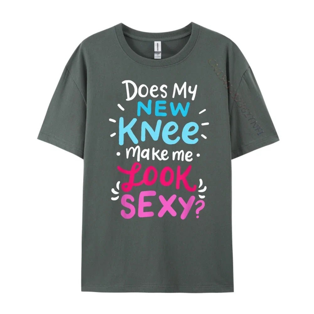 My New Knee Gift Funny Knee Replacement Surgery Joke Black Graphic Tees Men's Clothing Easter Sunday - Che Cose Belle