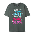 My New Knee Gift Funny Knee Replacement Surgery Joke Black Graphic Tees Men's Clothing Easter Sunday - Che Cose Belle