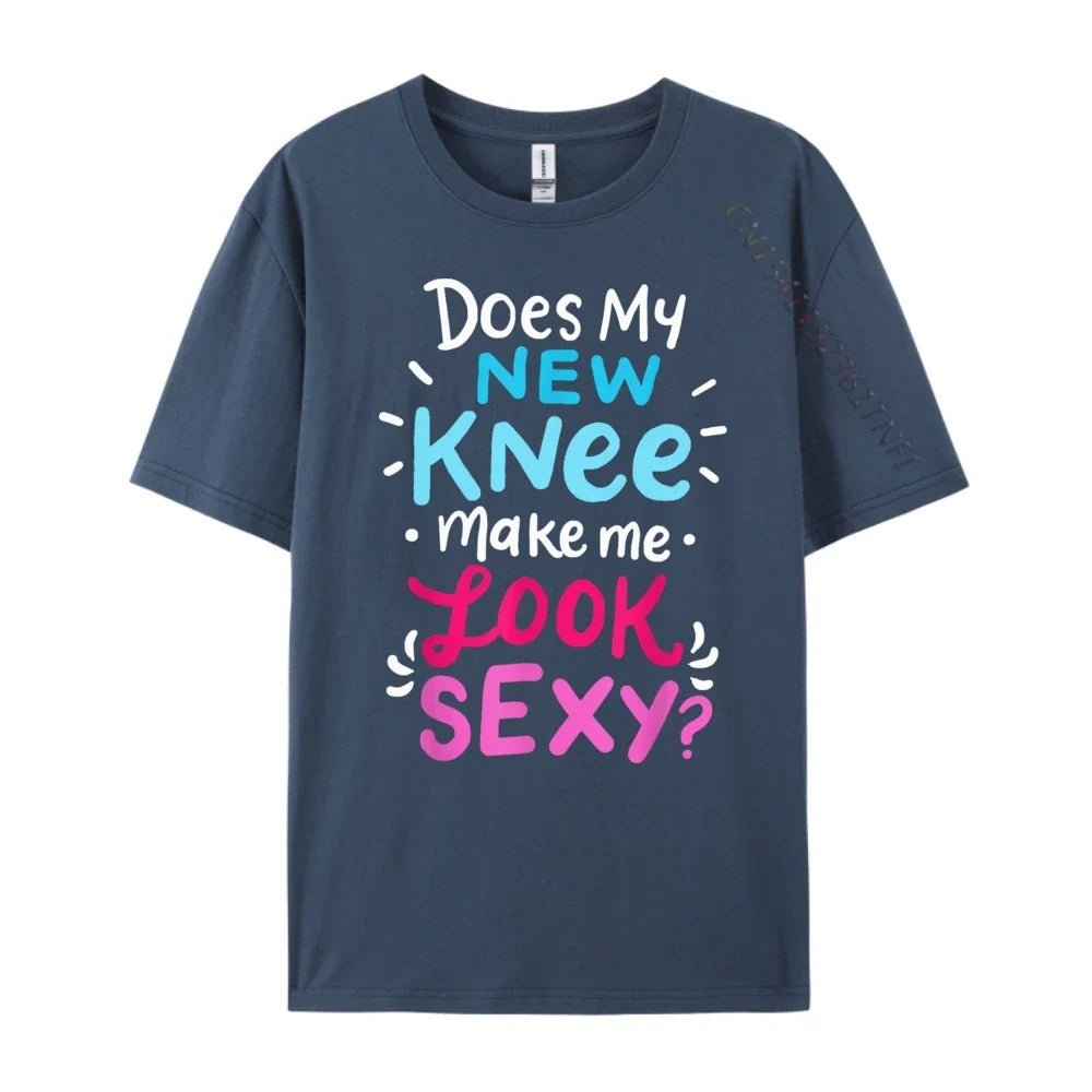 My New Knee Gift Funny Knee Replacement Surgery Joke Black Graphic Tees Men's Clothing Easter Sunday - Che Cose Belle