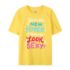 My New Knee Gift Funny Knee Replacement Surgery Joke Black Graphic Tees Men's Clothing Easter Sunday - Che Cose Belle