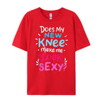 My New Knee Gift Funny Knee Replacement Surgery Joke Black Graphic Tees Men's Clothing Easter Sunday - Che Cose Belle