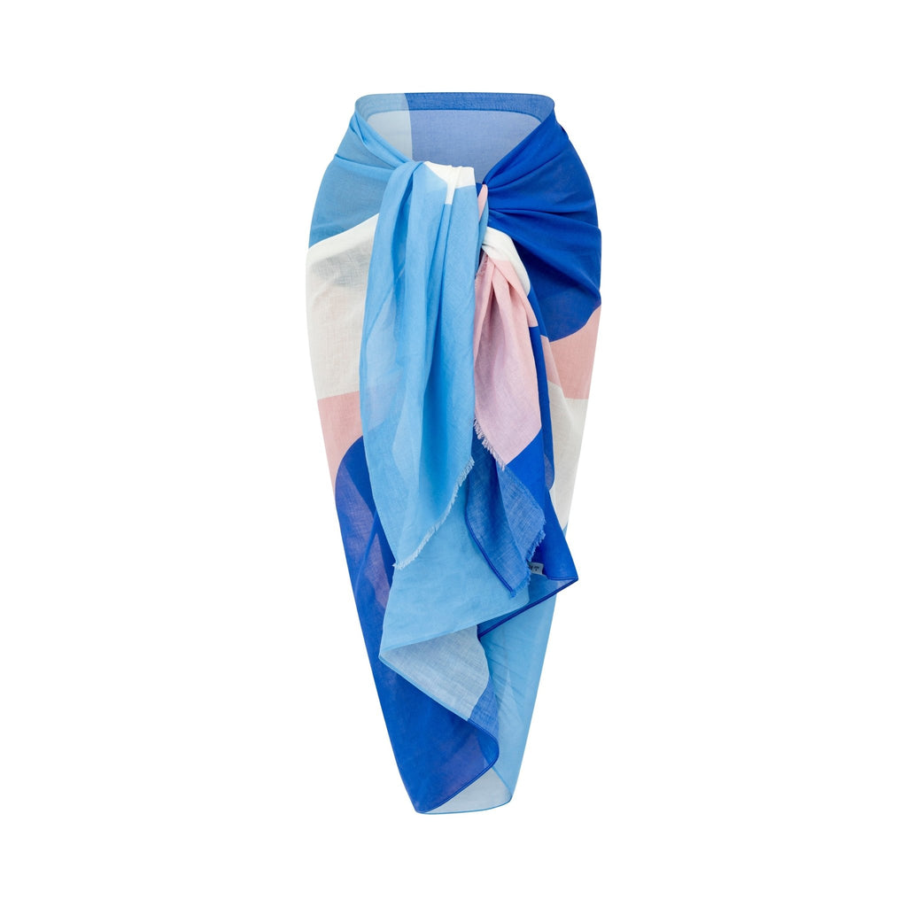 Mykonos Pareo - Santorini Blue and Pink - Che Cose Belle