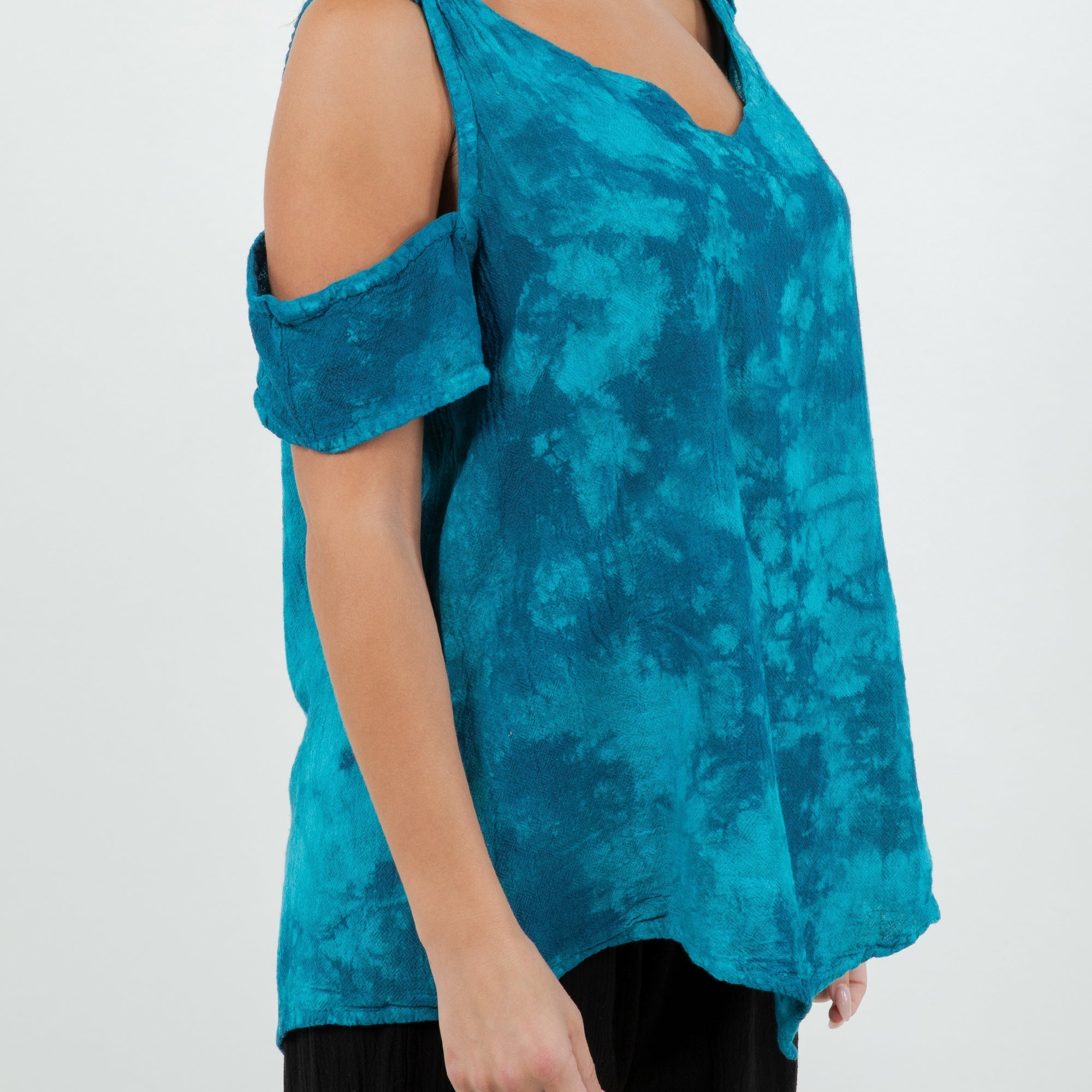 Mylie Cold Shoulder Top 100% Cotton Gauze - Che Cose Belle