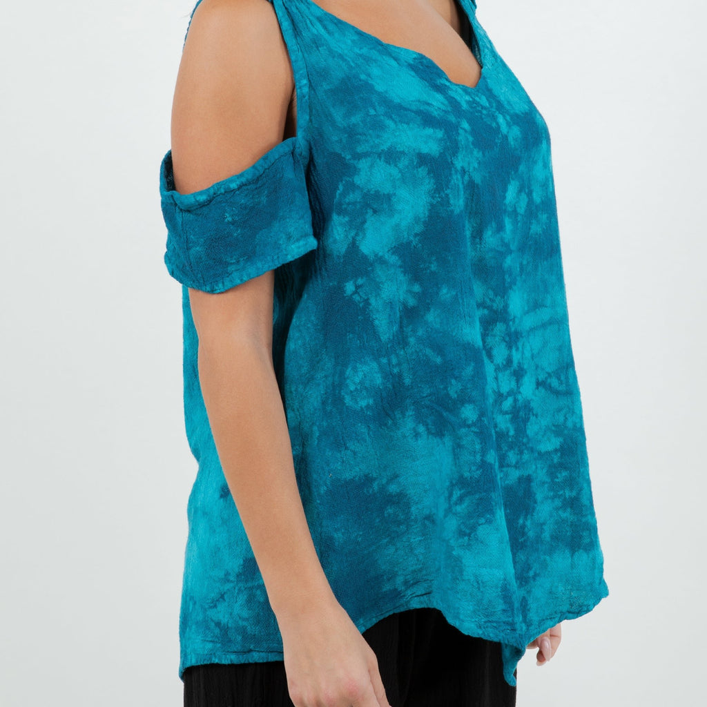 Mylie Cold Shoulder Top 100% Cotton Gauze - Che Cose Belle
